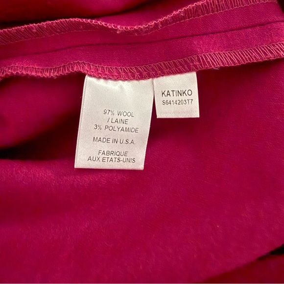 Diane Von Furstenberg Katinko Wool Fuchsia Magenta Mini Skirt Size 10 DVF - Picture 7 of 11